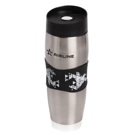AIRLINE thermal circle with valve, 380 ml, metallic-1