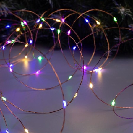 Garland "thread" 20 m dew, IP20, copper thread, 200 LED, glow of multi, 12 V-2