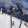 Santek bathtub "Taos", short surplus, with accessories, black matte