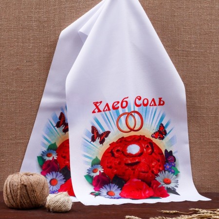 Rushnik "Bread with Roses", Gabardin
