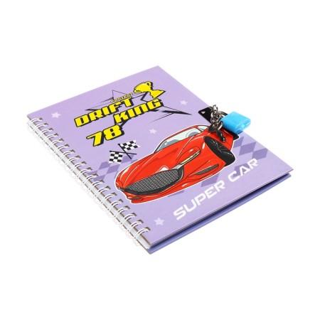 Gift notebook, 45 sheets, line, on the castle, on the crest, red car (17.8x13cm) 10549-1