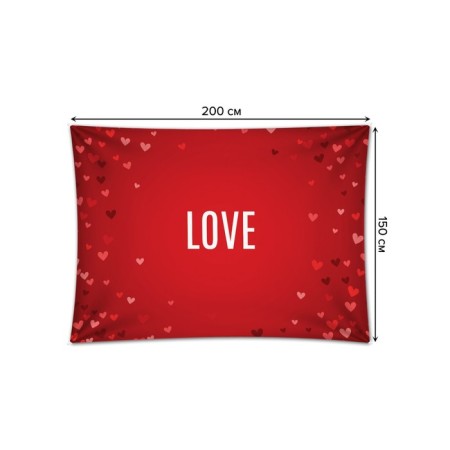 Decorative panel with photo printing "Love", horizontal, size 150x200 cm-1