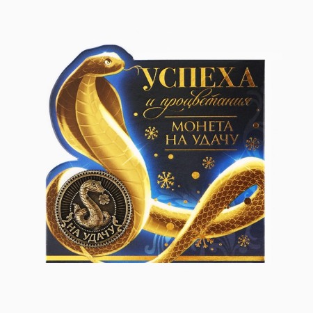 Coin New Year's amulet "New Year: Success and Prosperity", Diam 2.5 cm-2