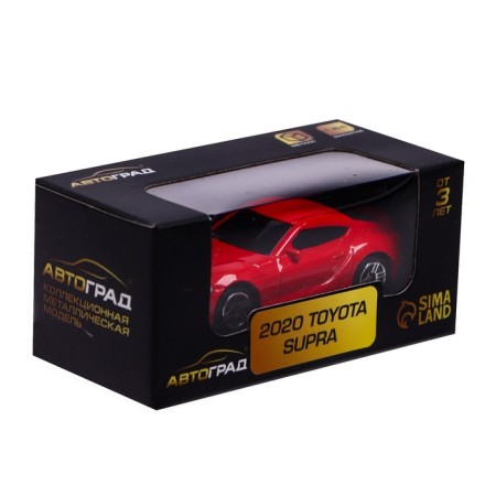 Metal machine Toyota Supra, 1:64, red color-3