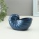 Gypsum vase decorative table "shell", for flowers, dried flowers, 8 × 13x7cm, dark blue