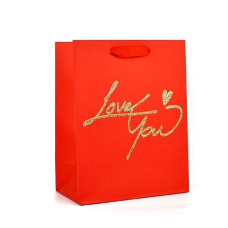 Laminated vertical “I love you”, glitter, ms, 18 × 23 × 10 cm