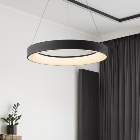 Suspended chandelier Mantra Niseko, Led, 2100lm, 3000-6000k, 500 mm, black color-4