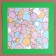 Paspartt frame size 35 × 35 cm, transparent sheet, adhesive tape, green color