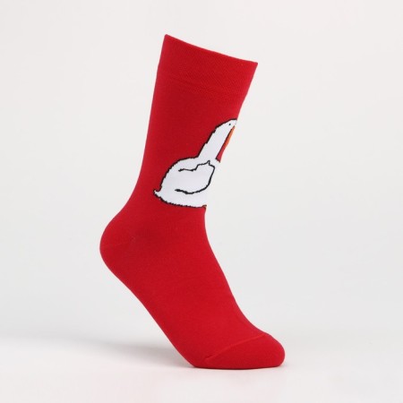 Male socks, red color/goose, size 29-1