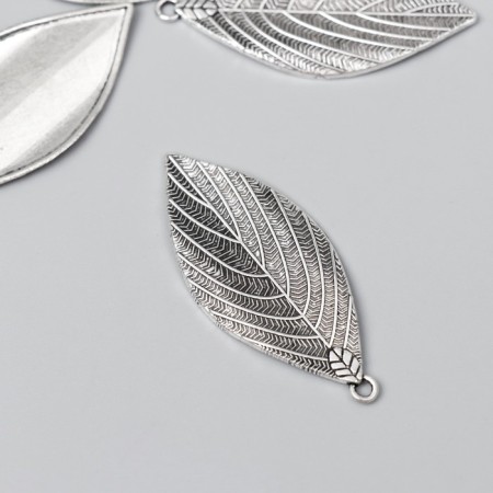 Decor for creativity Metal "Skeletted sheet" silver G345B517 5x2.2 cm