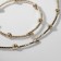 Set 2 objects "necklace, bracelet" Noel, beads No. 6, white color in gold