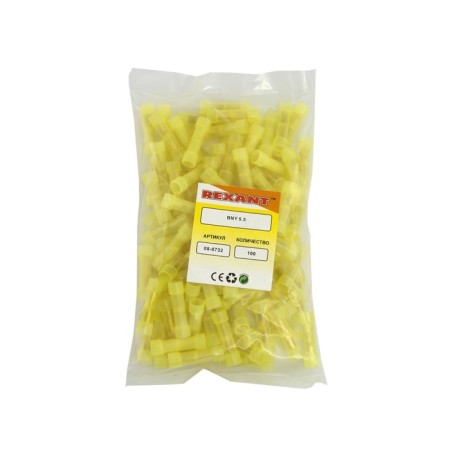 Connective sleeve isolated L-27.3 mm nylon 4-6 mm² (GSI (HS) 6.0/GSI-N 4.0-6.0) Yellow Rexan-1