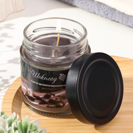 Candle in the bank Aromatic "Chocolate", 25 hours