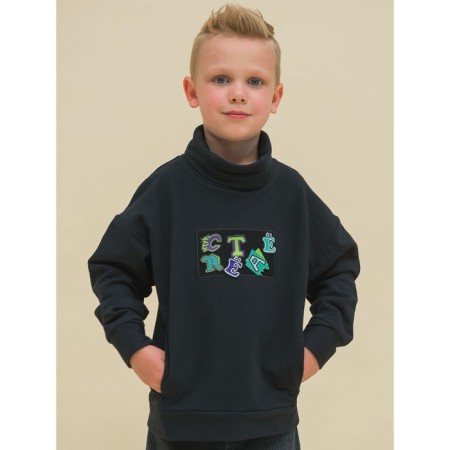 Jumper for boys, height 104 cm, black color-1