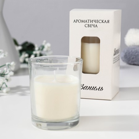 Aromatic candle in a glass "Nyud", 5x6 cm, vanilla