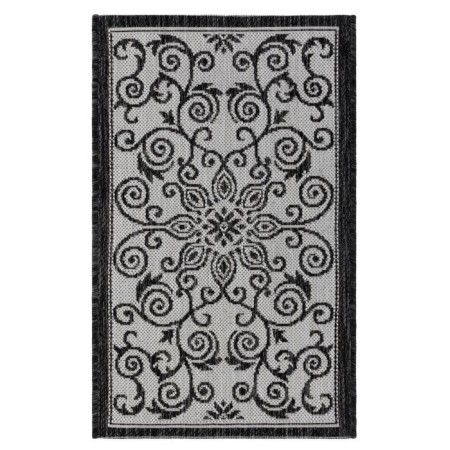 Side carpet, size 50x80 cm, color Silver/smoke