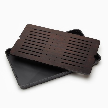 Traine for the tea ceremony, 42.5 x 25.5 x 4cm, black tray-1