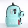 Youth backpack from textiles, 3 pockets, wallet, mint color