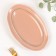 Ceramic oval "Cream", 30 × 19 cm, pink color