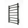 Electric towel Grois Zigzag, 500x800 mm, 8 crossbars, lower rights, black