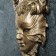 Panel "Mask" 28x14x5 cm, bronze with gilding
