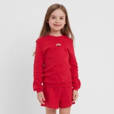 Костюм детский (свитшот, шорты) MINAKU, цвет фуксия, рост 122 см