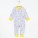 Combineson children, gray/bears, cuffs mix, height 56 ​​cm