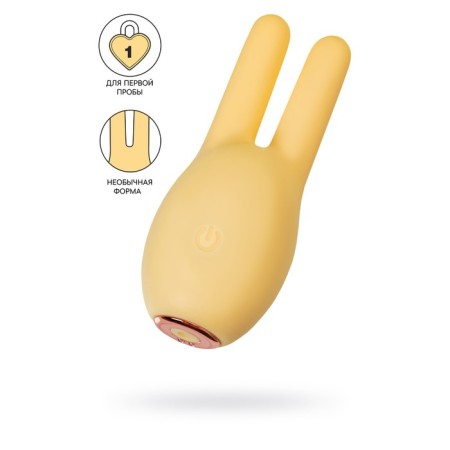 Vibrator "Pitches-Fruits", Mr. Bunny, yellow, silicone, 9.2cm