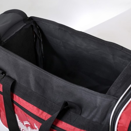 Sports bag with lightning with an increase, 3 outer pockets, black/red color-2