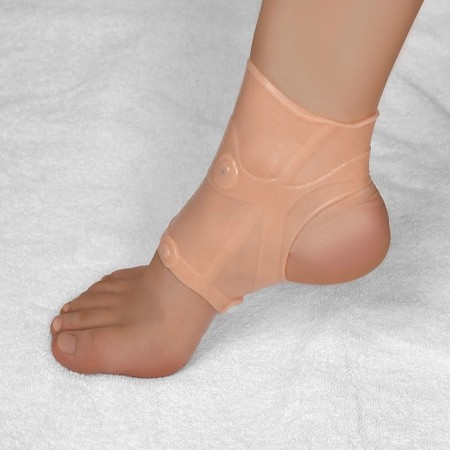 Silicone bandage for ankle, with magnets, 12.5 × 7 cm, beige color-2