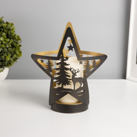 Lamp "Star" LED 3HAAA Black 10.5x21.8x23cm