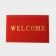 Welcome Hard fifth rug with edging, 38 × 58 cm, red color