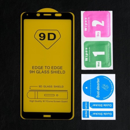 Protective glass 9d Luazon for Xiaomi Redmi 7a, full glue, 0.33 mm, 9n, black-2