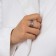 Ring Metal "Trend" three stripes, mini, silver color, dimensionless