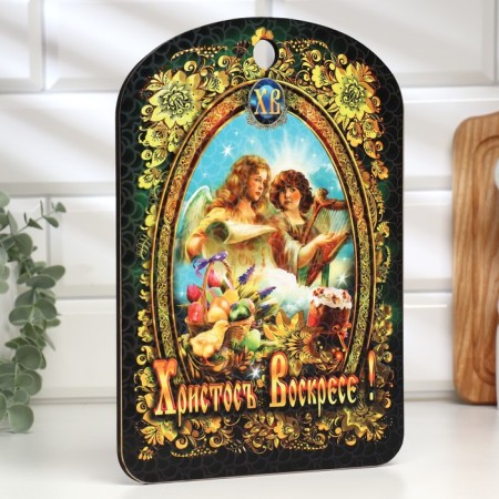 Grinding Easter Board "Christ is Risen. Angels", 19.5 × 27.5 cm-1