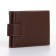 Male purse on the button, brown color
