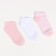 Set of women's socks (3 pairs), pink/white color, size 35-37