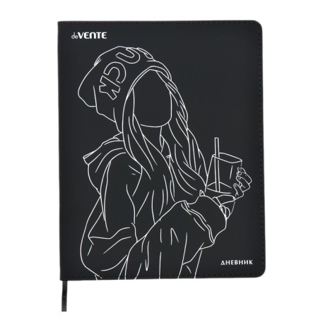 Universal diary for grade 1-11 Good Luck, integral cover, artificial leather, silk-screen printing, lies, 80 g/m2