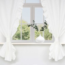 A set of curtains d/kitchen with sequences of Ethel Ivory 110x180cm-2 pcs., 100% flax 170 g/m2