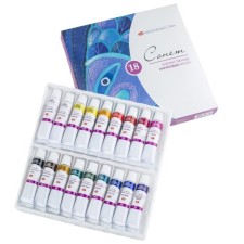 Acrylic paint in a tube, set of 18 colors x 10 ml, ZHK 