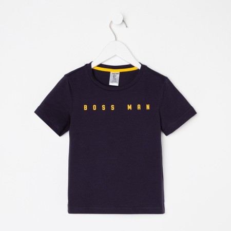T-shirt Children's KAFTAN "Boss Man" Size 28 (86-92), gray-6