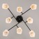 Ceiling CITILUX "Jerome" CL129285, 77.5x77.5x25.5 cm, 8x75W, E27, Black Color Black