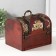Casket chest "Chinese cucumbers on red" 20x15x15.5 cm