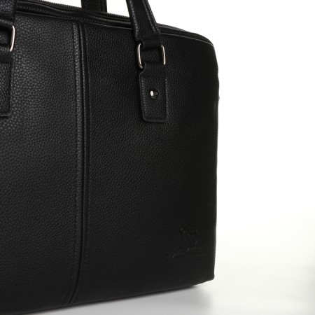 Male bag, guran tomp, artificial leather, black color-2