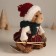 Decor "Bear in winter sundress on skiing" 20x19x11.5 cm