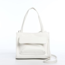 Bag Female Tout with zipper, white color