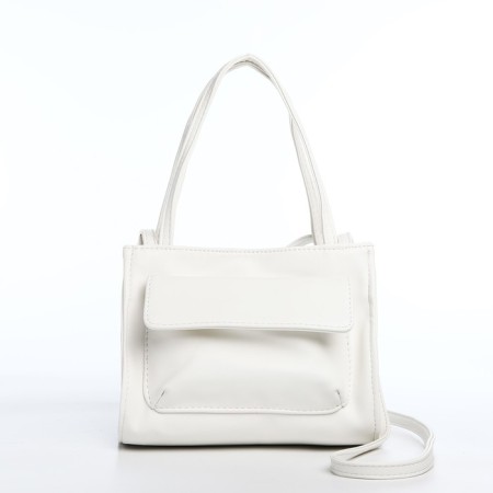 Bag Female Tout with zipper, white color