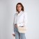 Female wicker bag without fastening, milk color