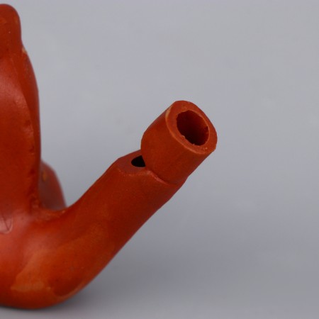 Ceramic "crocodile" whistle for painting 3.4x7.5x5.1 cm-5
