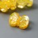 Decor for creativity plastic "Yellow bow" crystal 1x1.4 cm